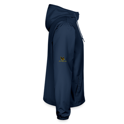 Outspoken Designs 03-01 "Fly Solo" Designer Independent Trading Co. Unisex Lightweight Windbreaker (5 colors) - navy