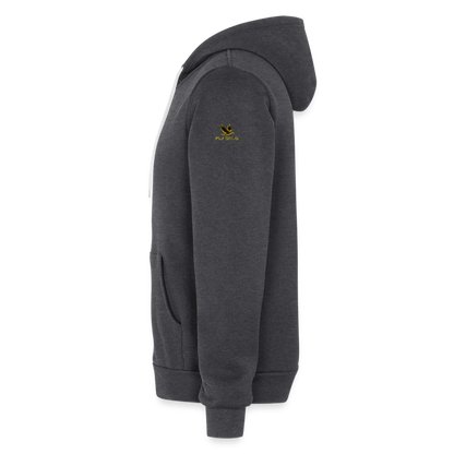 Outspoken Designs 03-01 "Fly Solo" Designer Bella + Canvas Unisex Full Zip Hoodie - charcoal grey