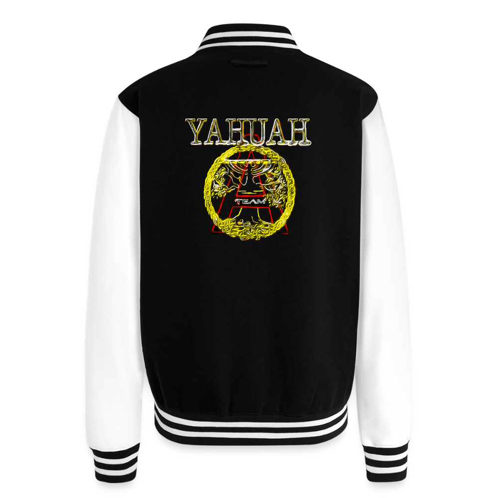 A-Team 01-01 Designer AWDis Just Hoods Heavyweight Letterman Jacket (5 colors) - black/white