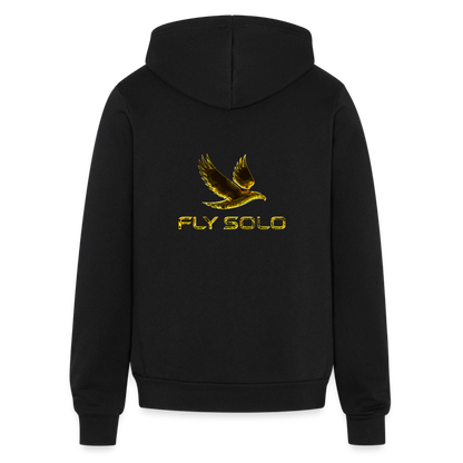 Outspoken Designs 03-01 "Fly Solo" Designer Bella + Canvas Unisex Full Zip Hoodie - black