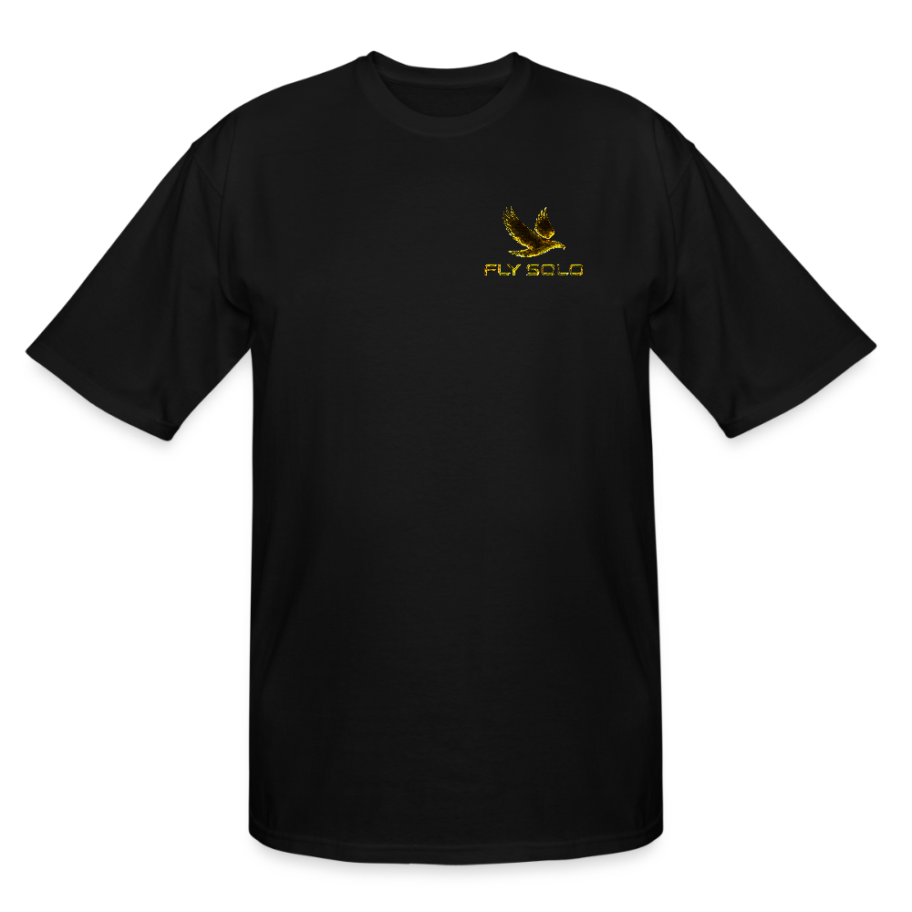 Outspoken Designs 03-01 "Fly Solo" Designer Gildan Men's Big & Tall T-shir (6 colors) - black