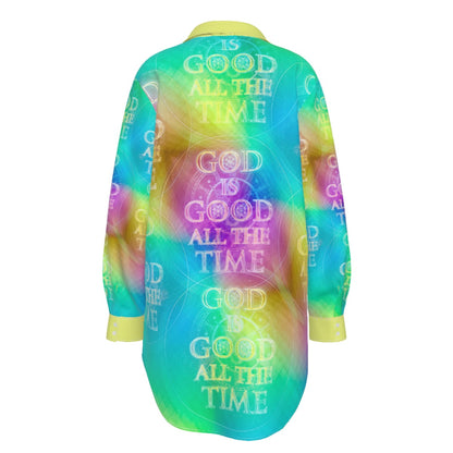 God is Good All the Time (01-03) | Women's Plus Size Button-Down