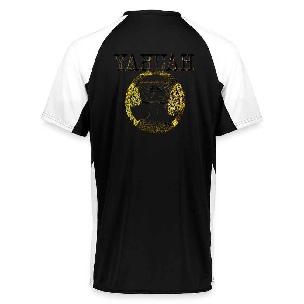 Yahuah Yahusha 04 Designer Augusta Sportswear Unisex Cutter Jersey (5 colors) - black/white