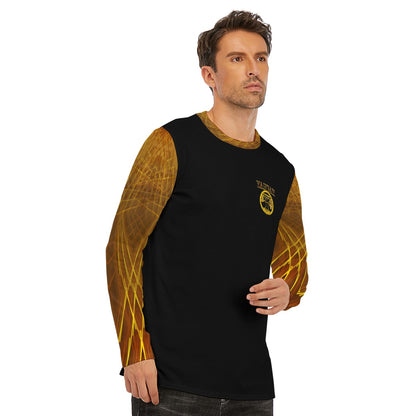 Yahuah: Tree of Life (02-02) - The Firmament Radiance | Men's Long Sleeve Cotton Tee