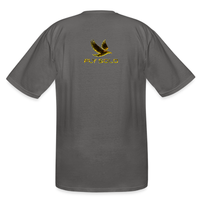 Outspoken Designs 03-01 "Fly Solo" Designer Gildan Men's Big & Tall T-shir (6 colors) - charcoal