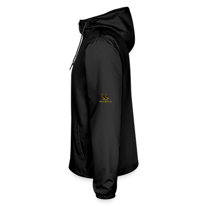 Outspoken Designs 03-01 "Fly Solo" Designer Independent Trading Co. Unisex Lightweight Windbreaker (5 colors) - black