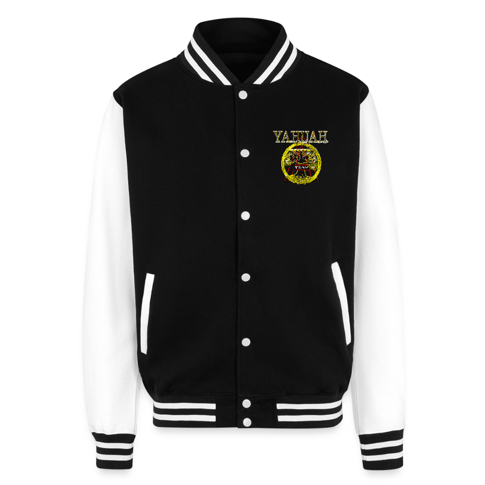 A-Team 01-01 Designer AWDis Just Hoods Heavyweight Letterman Jacket (5 colors) - black/white