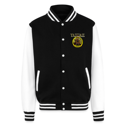 A-Team 01-01 Designer AWDis Just Hoods Heavyweight Letterman Jacket (5 colors) - black/white