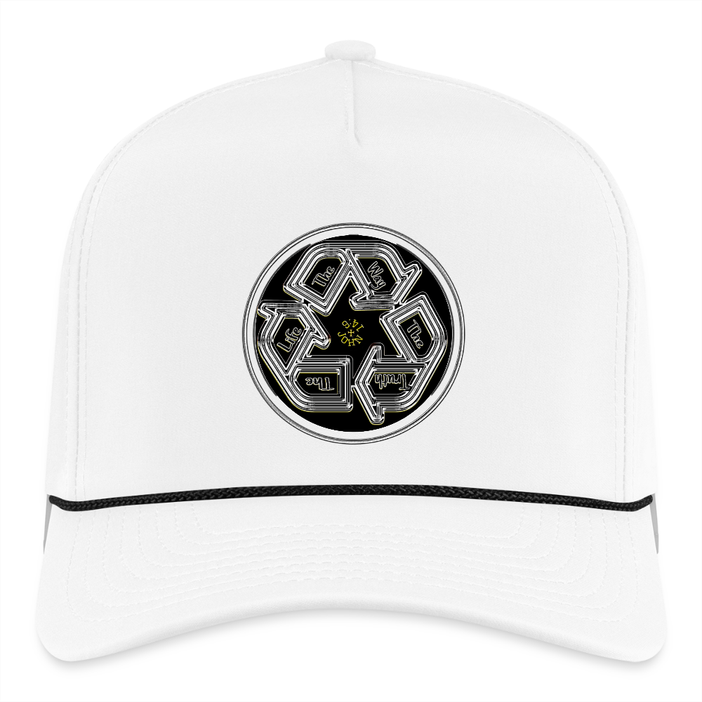 Truth Illustrated 03-02 Designer Imperial Headwear Rope Cap (4 colors) - white/black