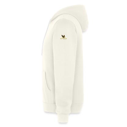 Outspoken Designs 03-01 "Fly Solo" Designer Bella + Canvas Unisex Full Zip Hoodie - vintage white