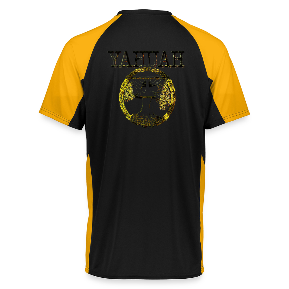 Yahuah Yahusha 04 Designer Augusta Sportswear Unisex Cutter Jersey (5 colors) - black/gold
