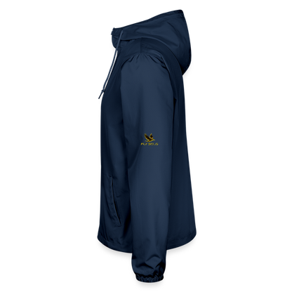 Outspoken Designs 03-01 "Fly Solo" Designer Independent Trading Co. Unisex Lightweight Windbreaker (5 colors) - navy