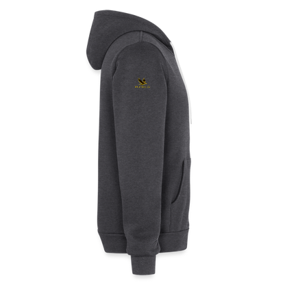 Outspoken Designs 03-01 "Fly Solo" Designer Bella + Canvas Unisex Full Zip Hoodie - charcoal grey