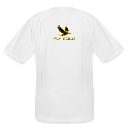 Outspoken Designs 03-01 "Fly Solo" Designer Gildan Men's Big & Tall T-shir (6 colors) - white