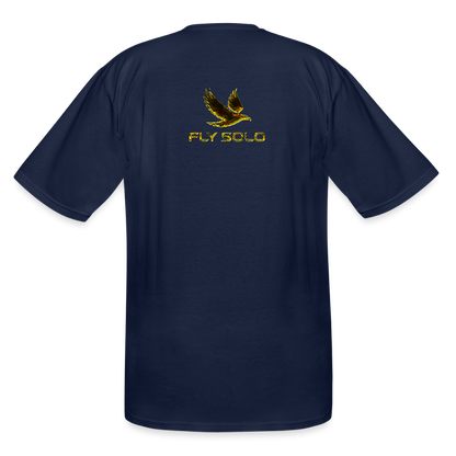 Outspoken Designs 03-01 "Fly Solo" Designer Gildan Men's Big & Tall T-shir (6 colors) - navy