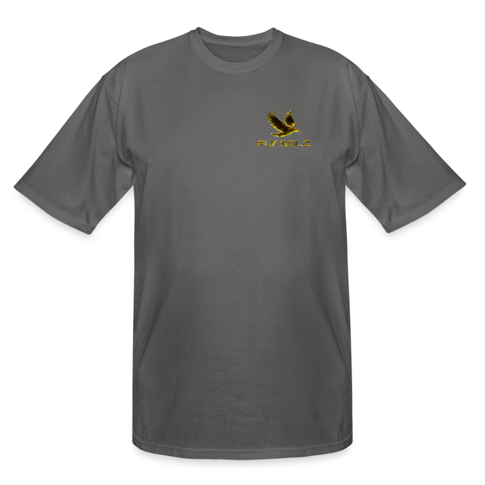 Outspoken Designs 03-01 "Fly Solo" Designer Gildan Men's Big & Tall T-shir (6 colors) - charcoal