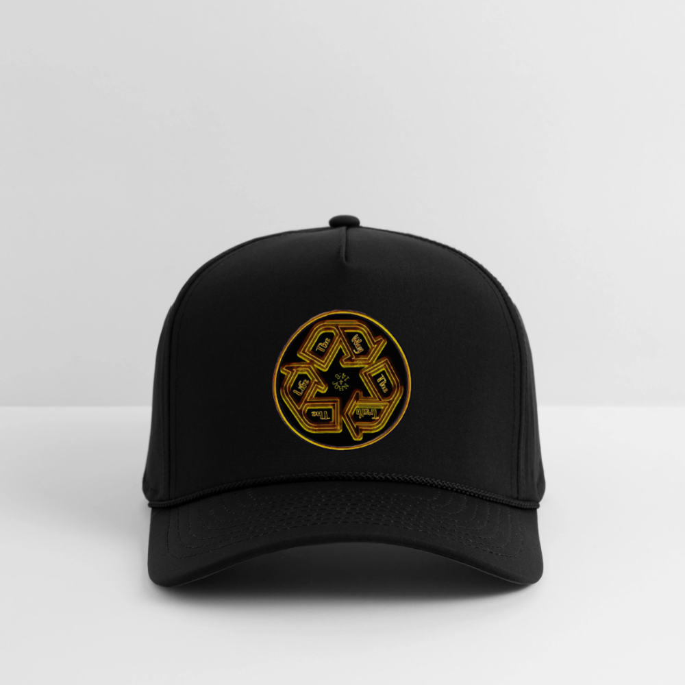 Truth Illustrated 03-01 Designer Imperial Headwear Rope Cap (4 colors) - black/black