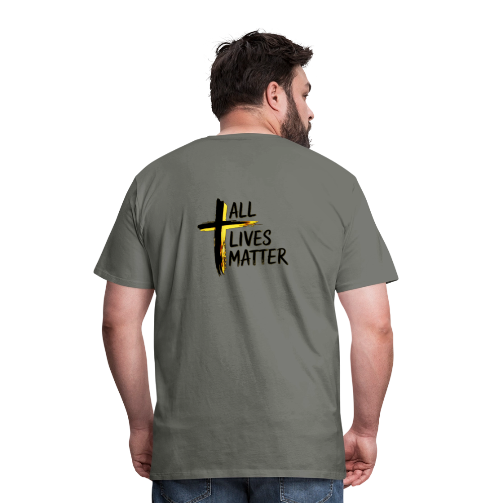 Outspoken Designs 04-01 "All Lives Matter" Men's Designer Premium Cotton T-shirt (10 colors) - asphalt gray