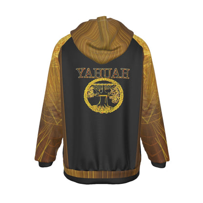 Yahuah: Tree of Life (02-02) - The Firmament Radiance | Men's Raglan Hoodie