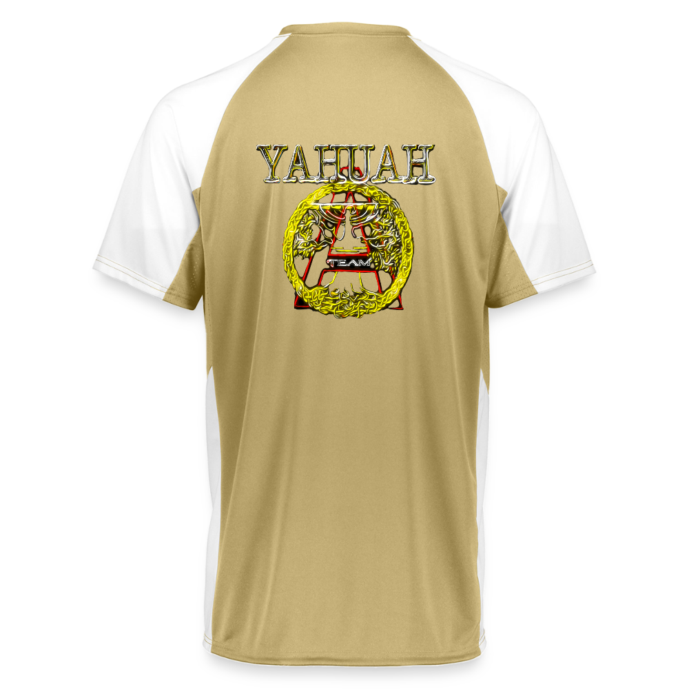 A-Team 01-01 Designer Augusta Sportswear Unisex Cutter Jersey (16 colors) - vegas gold/white