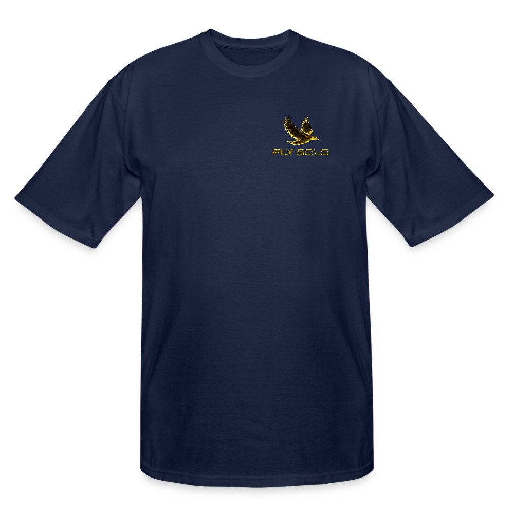 Outspoken Designs 03-01 "Fly Solo" Designer Gildan Men's Big & Tall T-shir (6 colors) - navy