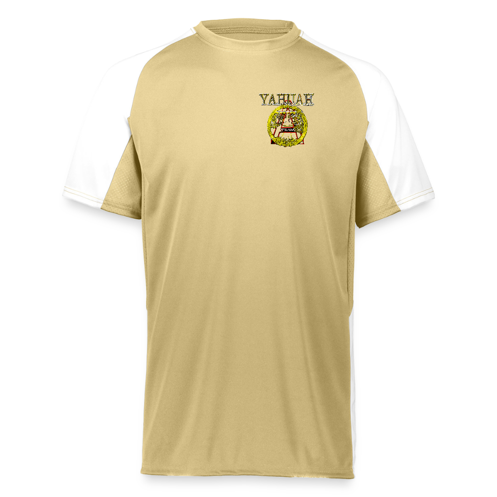 A-Team 01-01 Designer Augusta Sportswear Unisex Cutter Jersey (16 colors) - vegas gold/white