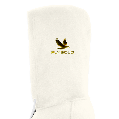 Outspoken Designs 03-01 "Fly Solo" Designer Bella + Canvas Unisex Full Zip Hoodie - vintage white