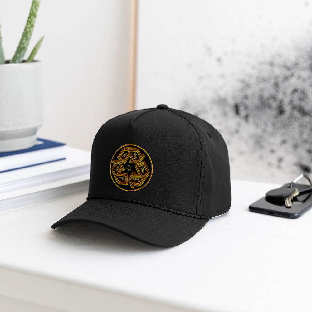 Truth Illustrated 03-01 Designer Imperial Headwear Rope Cap (4 colors) - black/black
