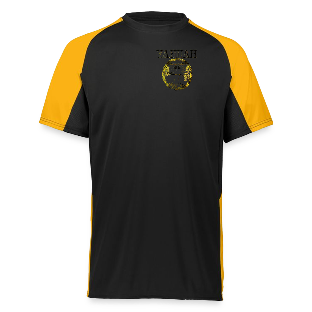 Yahuah Yahusha 04 Designer Augusta Sportswear Unisex Cutter Jersey (5 colors) - black/gold