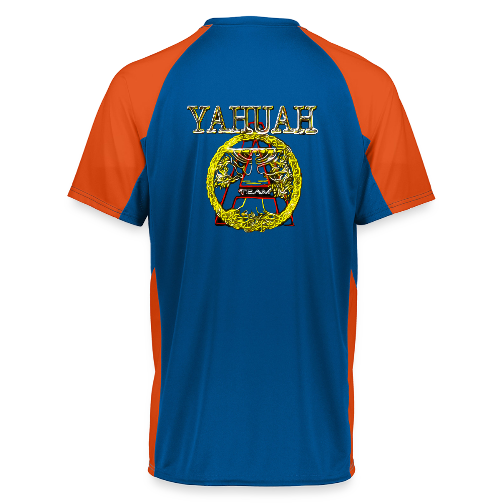 A-Team 01-01 Designer Augusta Sportswear Unisex Cutter Jersey (16 colors) - royal blue/orange