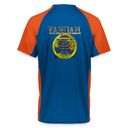 A-Team 01-01 Designer Augusta Sportswear Unisex Cutter Jersey (16 colors) - royal blue/orange