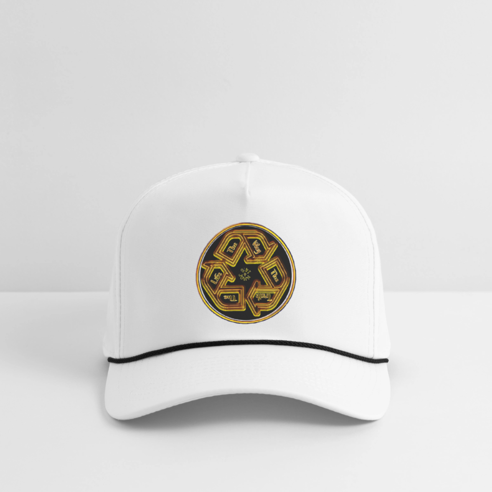 Truth Illustrated 03-01 Designer Imperial Headwear Rope Cap (4 colors) - white/black