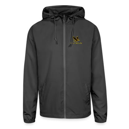 Outspoken Designs 03-01 "Fly Solo" Designer Independent Trading Co. Unisex Lightweight Windbreaker (5 colors) - graphite