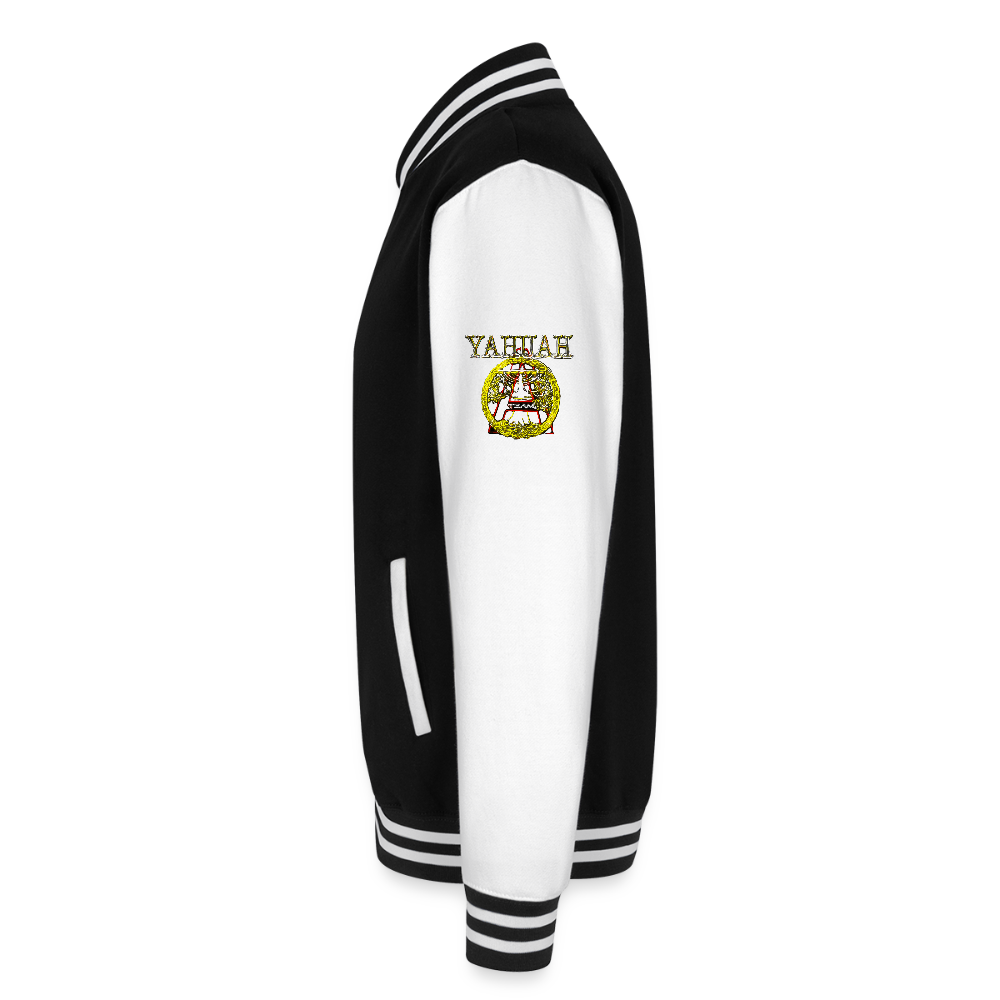 A-Team 01-01 Designer AWDis Just Hoods Heavyweight Letterman Jacket (5 colors) - black/white