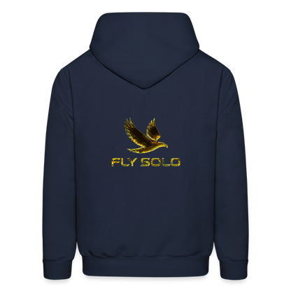 Outspoken Designs 03-01 "Fly Solo" Designer Hanes Men's Pullover Hoodie - navy