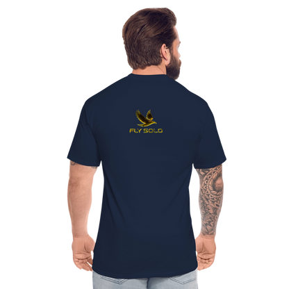 Outspoken Designs 03-01 "Fly Solo" Designer Gildan Men's Big & Tall T-shir (6 colors) - navy
