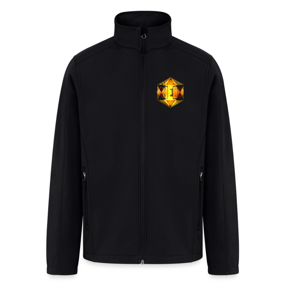Hebrew World 01-01 Designer Port Authority Men’s Soft Shell Zip Sweatshirt (3 colors) - black