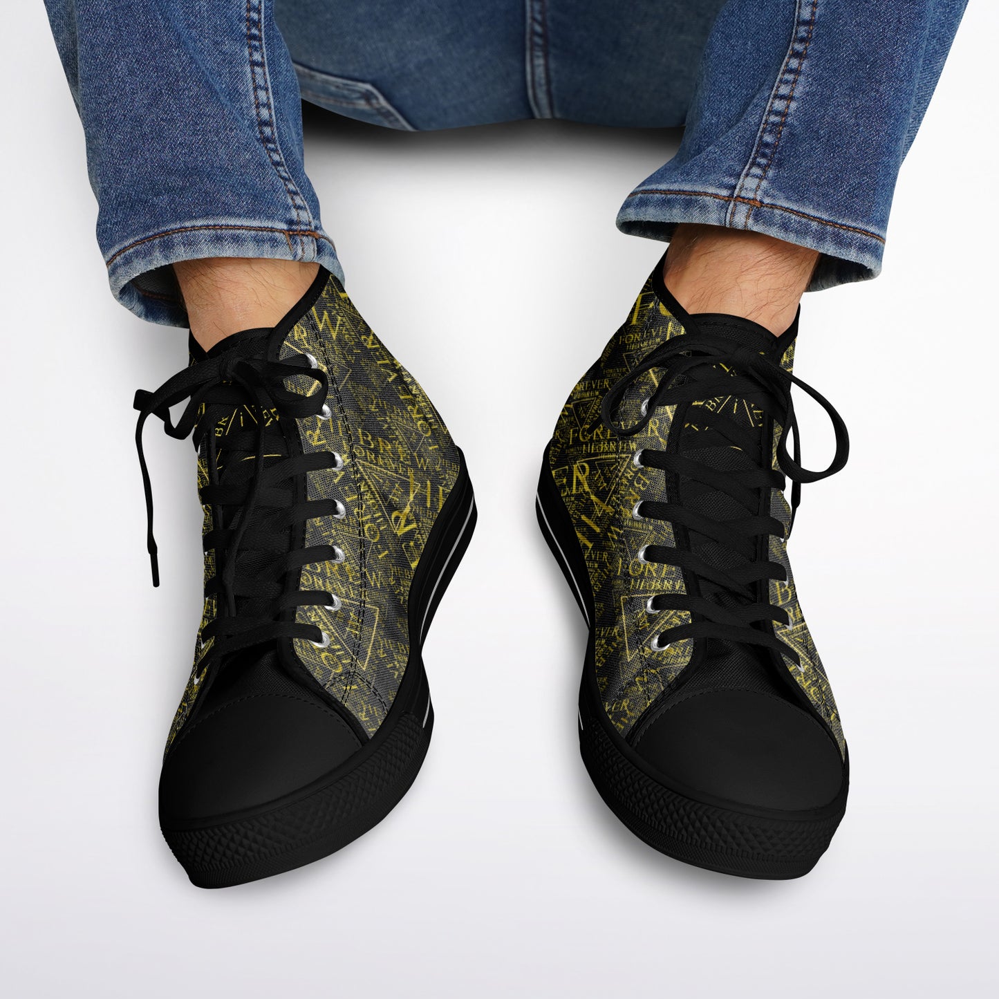 I AM HEBREW 03-01 Urban Peak Unisex High Top Canvas Sneakers