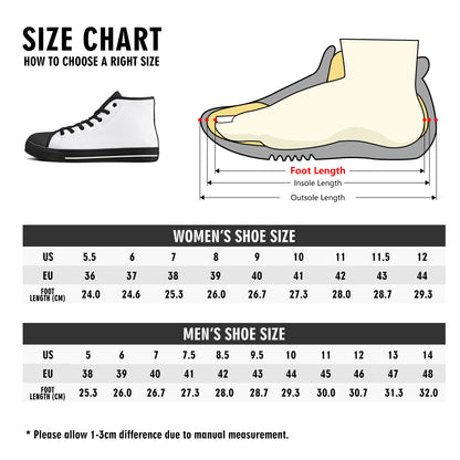 Yahusha: The Lion of Judah (02) | Women's High Top Canvas Sneakers