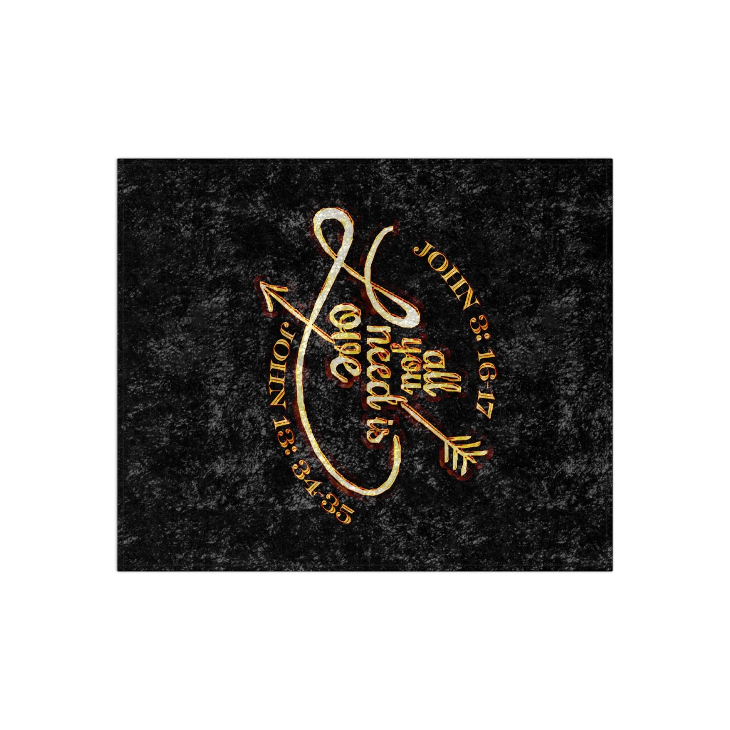Illustrated Truth 02-02 "All You Need is Love" Crushed Velvet Throw Blanket