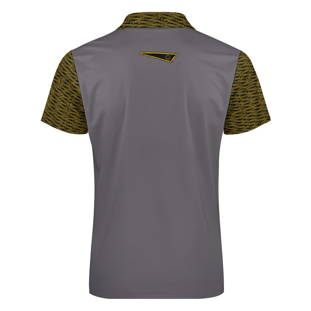 The Flag of David | Men's Zip Placket Polo | 7 colors