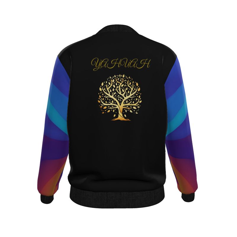 Yahuah: Tree of Life (01-02) - Royal Raiment | Women's Softshell Bomber Jacket with Satin Lining