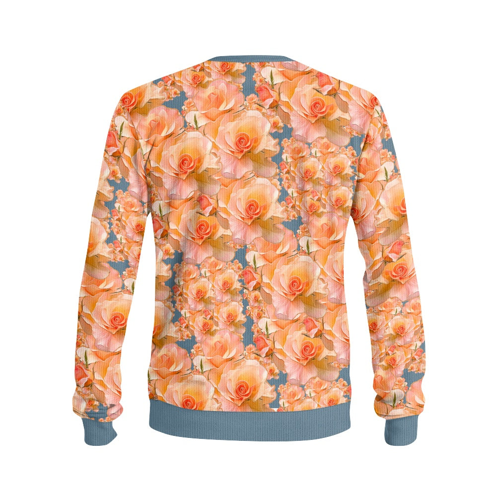 Floral Embosses (03-01): Apricot Bloom Essential | Women's Sweater