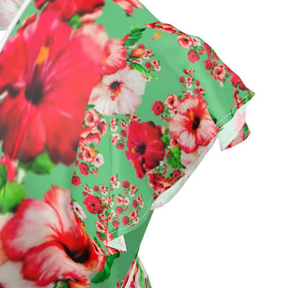 TRP Floral Prints (03): Hibiscus Flowers (01-02) "Deshe Abundance" | Tea Dress