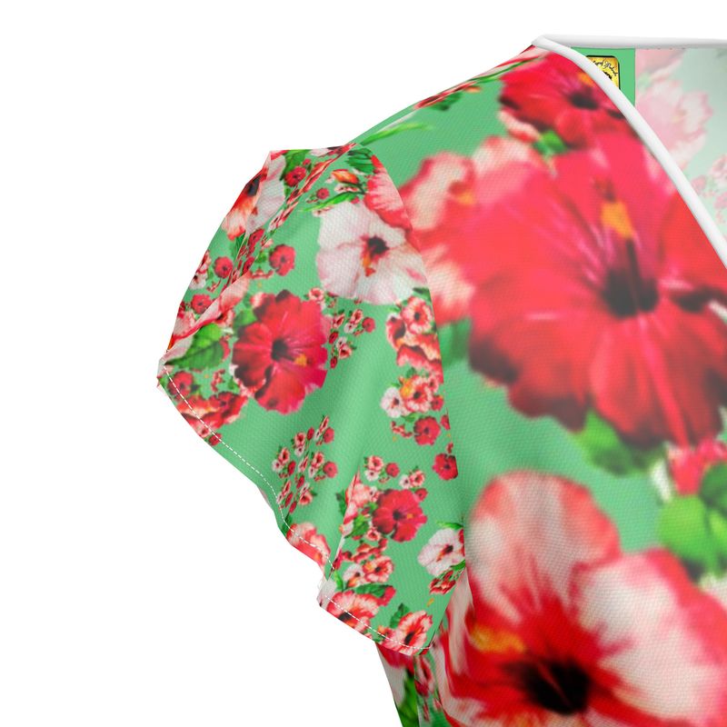 TRP Floral Prints (03): Hibiscus Flowers (01-02) "Deshe Abundance" | Tea Dress
