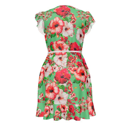 TRP Floral Prints (03): Hibiscus Flowers (01-02) "Deshe Abundance" | Tea Dress