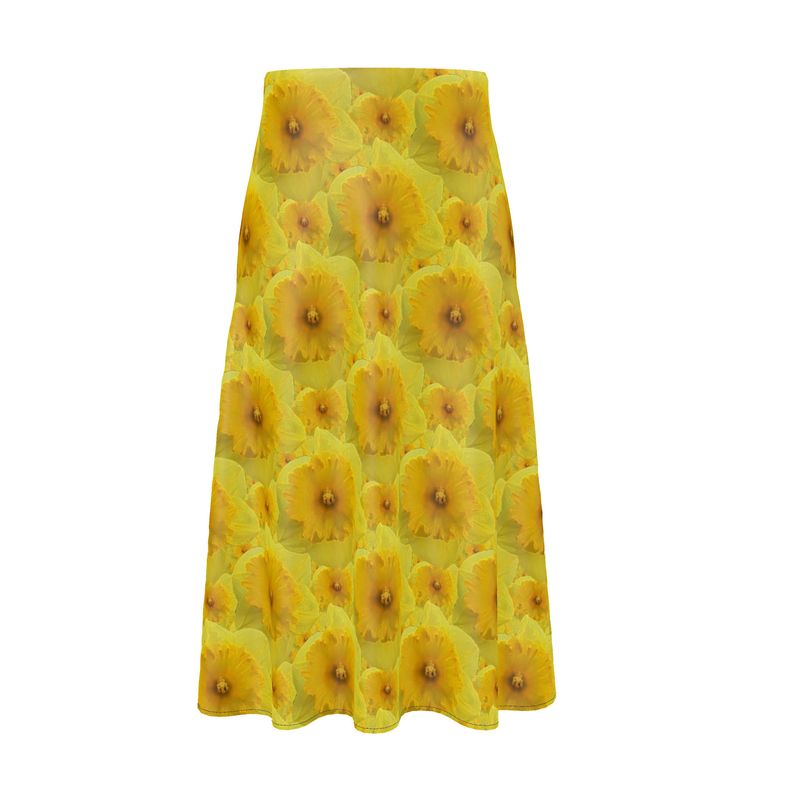 TRP Floral Prints (09): Radiant Tulips Revealed | A-Line Pleated Midi Skirt