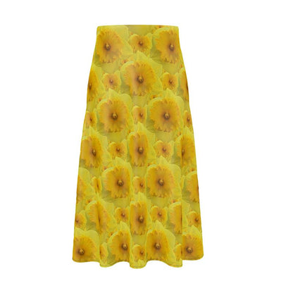 TRP Floral Prints (09): Radiant Tulips Revealed | A-Line Pleated Midi Skirt