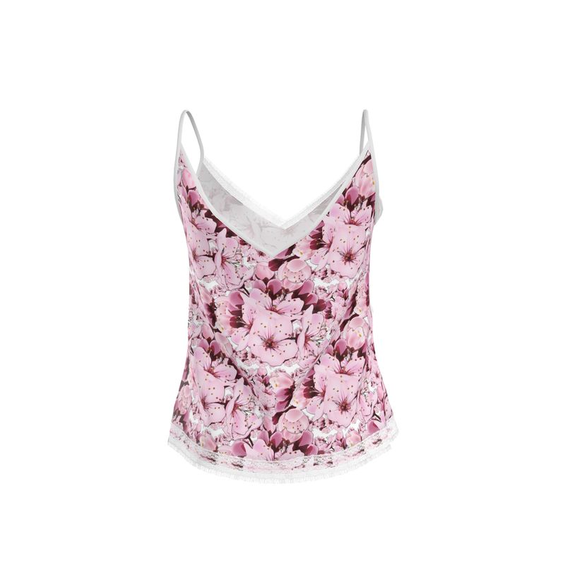 TRP Floral Prints (01): Sakura Symphony (01-01) | Lace Trim Cami
