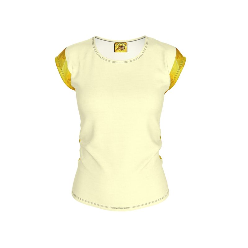 TRP Floral Prints (09): Radiant Tulips Revealed | Loose-Fit Cap-Sleeve T-Shirt